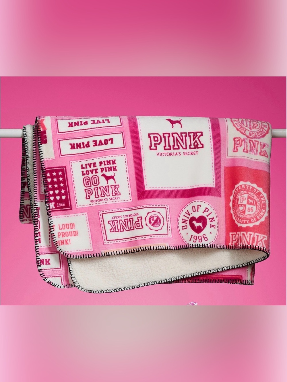 VICTORIA SECRET PINK SHERPA BLANKET